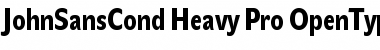 JohnSansCond Heavy Pro Regular Font