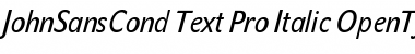 JohnSansCond Text Pro Italic Font