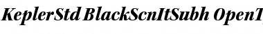 Kepler Std Black Semicondensed Italic Subhead Font