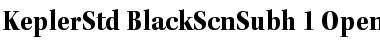 Kepler Std Black Semicondensed Subhead Font