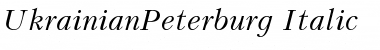 UkrainianPeterburg Italic Font