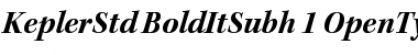 Kepler Std Bold Italic Subhead Font