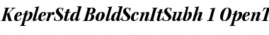 Kepler Std Bold Semicondensed Italic Subhead Font