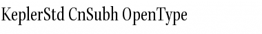 Kepler Std Condensed Subhead Font