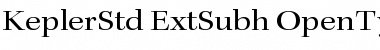 Kepler Std Extended Subhead Font