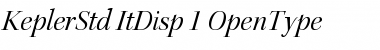 Kepler Std Italic Display Font