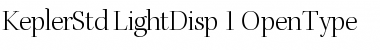 Kepler Std Light Display Font