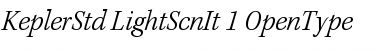 Kepler Std Light Semicondensed Italic Font