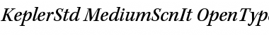 Kepler Std Medium Semicondensed Italic Font