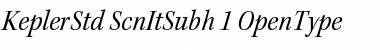 Kepler Std Semicondensed Italic Subhead Font