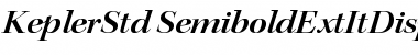 Kepler Std Semibold Extended Italic Display Font