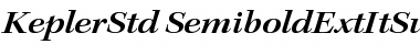 Kepler Std Semibold Extended Italic Subhead Font