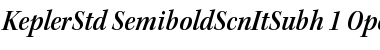 Kepler Std Semibold Semicondensed Italic Subhead Font