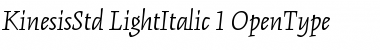 Kinesis Std Light Italic Font