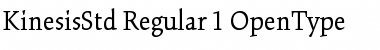 Kinesis Std Regular Font