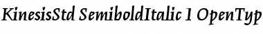 Kinesis Std Semibold Italic Font