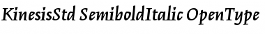 Kinesis Std Semibold Italic Font