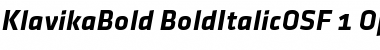 Klavika Bold Bold Italic OSF Font