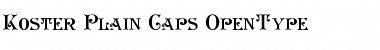 Koster Plain Caps Regular Font