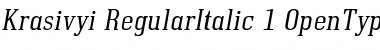 Krasivyi RegularItalic Font