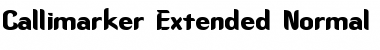 CallimarkerExtended Normal Font