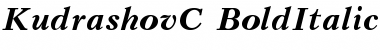 KudrashovC Bold Italic Font