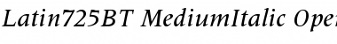 Latin 725 Medium Italic Font