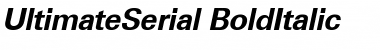 UltimateSerial BoldItalic Font