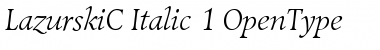 LazurskiC Italic Font