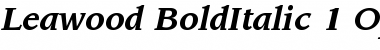 ITC Leawood Bold Italic Font