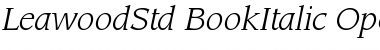 ITC Leawood Std Book Italic Font