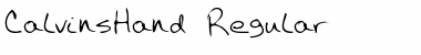 CalvinsHand Regular Font