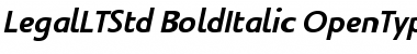 Legal LT Std Bold Italic Font