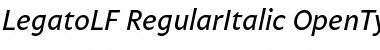 Legato LF Regular Italic Font