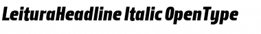 Leitura Headline Italic Font