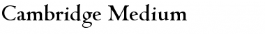 Cambridge-Medium Regular Font