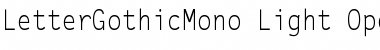 LetterGothicMono Light Font