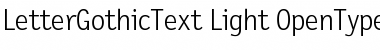 LetterGothicText Light Font