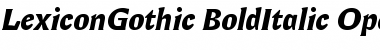 LexiconGothic BoldItalic Font