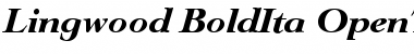 Download Lingwood-BoldIta Font