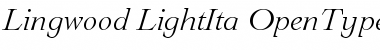 Download Lingwood-LightIta Font