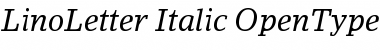 Lino Letter Italic Font