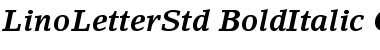 LinoLetter Std Bold Italic Font