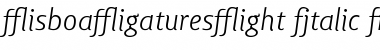 Lisboa Ligatures Light Italic Font