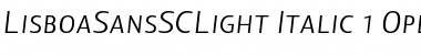 Lisboa Sans SC Light Italic Font