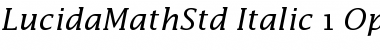 Lucida Math Std Italic Font