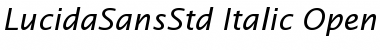 Lucida Sans Std Italic Font