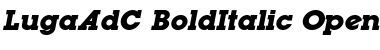 LugaAdC Bold Italic Font