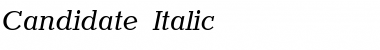 Candidate Italic Font