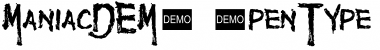 Maniac DEMO Regular Font